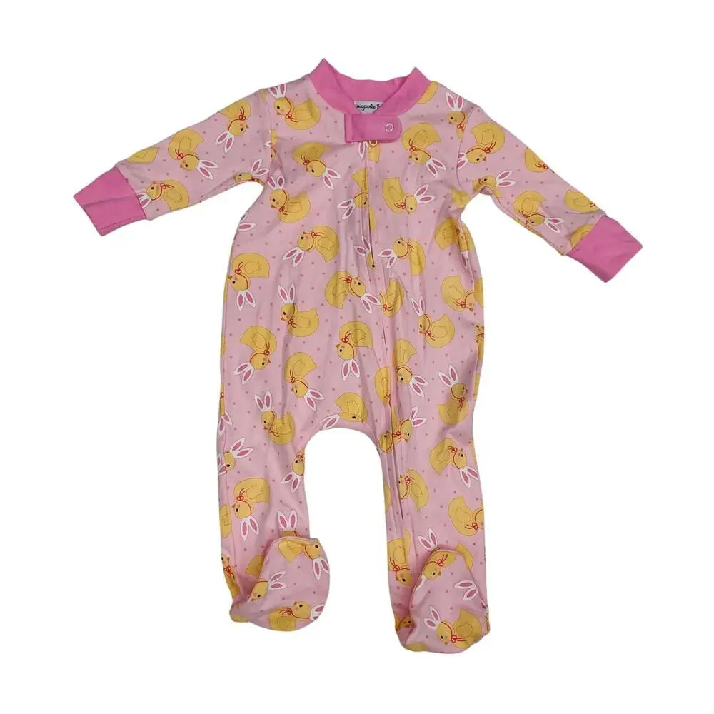 NWT Magnolia Baby Preemie Pink Bunny Ears Zippy